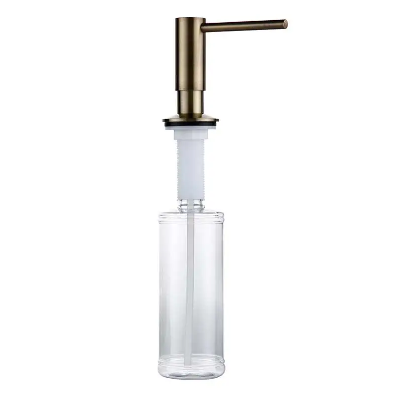 

Easy To Install Brushed Nickel Kitchen Sink Soap Dispenser Built-in Solid Brass Bronze Soap Dispenser Kitchen Sink Accessories