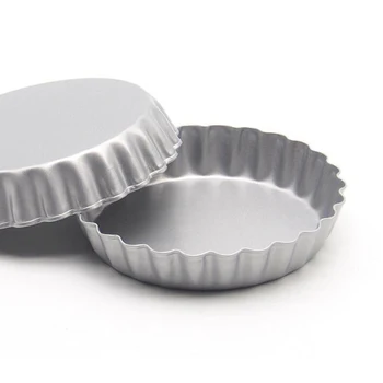 

Fluted Design Round Shape Non-stick Tart Mold, Mini Pie Tin, Tartlet Pan