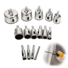 NICEYARD 15 шт./компл. алмазные сверла набор Мрамор Стекло Керамика кольцевая пила для Мощность инструменты 6 мм-50 мм буровые коронки