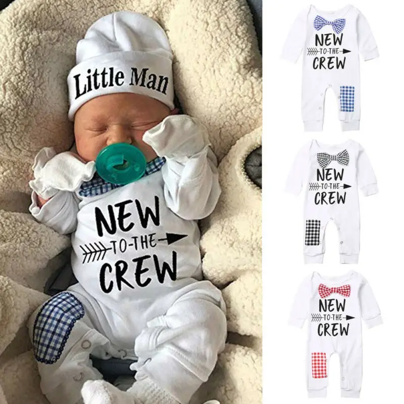 Newborn Baby Boys Cotton Autumn Long Sleeve Romper+Hat Jumpsuit Clothes Long Pants Warm Outfits Newborn Baby Boys Cotton Autumn Long Sleeve Romper+Hat Jumpsuit Clothes Long Pants Warm Outfits