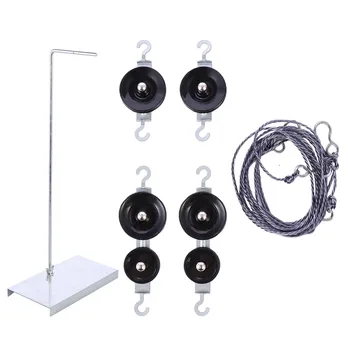 

1 Set Pulley Block Holder Rope Bracket for Experiment Lab School