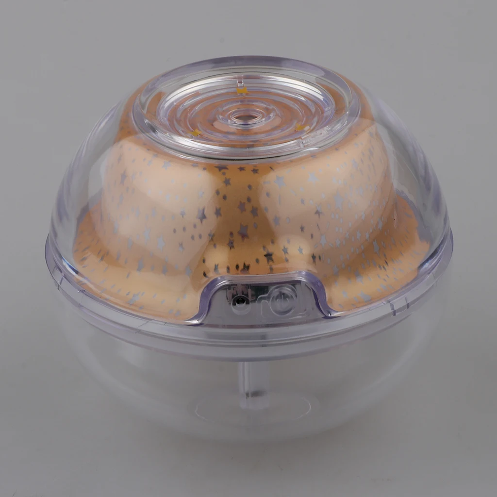 USB Mist Humidifier Projection LED Night Lamp Light Aroma Diffuser - Silver