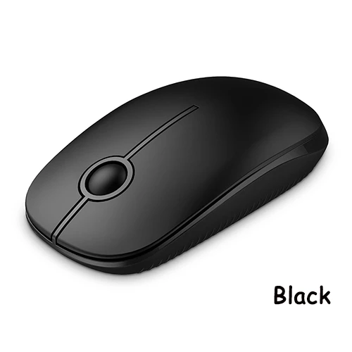 Black SeenDa Бесшумная беспроводная мышь 1600 dpi 2,4 ГГц, оптическая беспроводная мышь для ноутбука, компьютера, ноутбука, ПК, тонкая Бесшумная мышь - Цвет: Black
