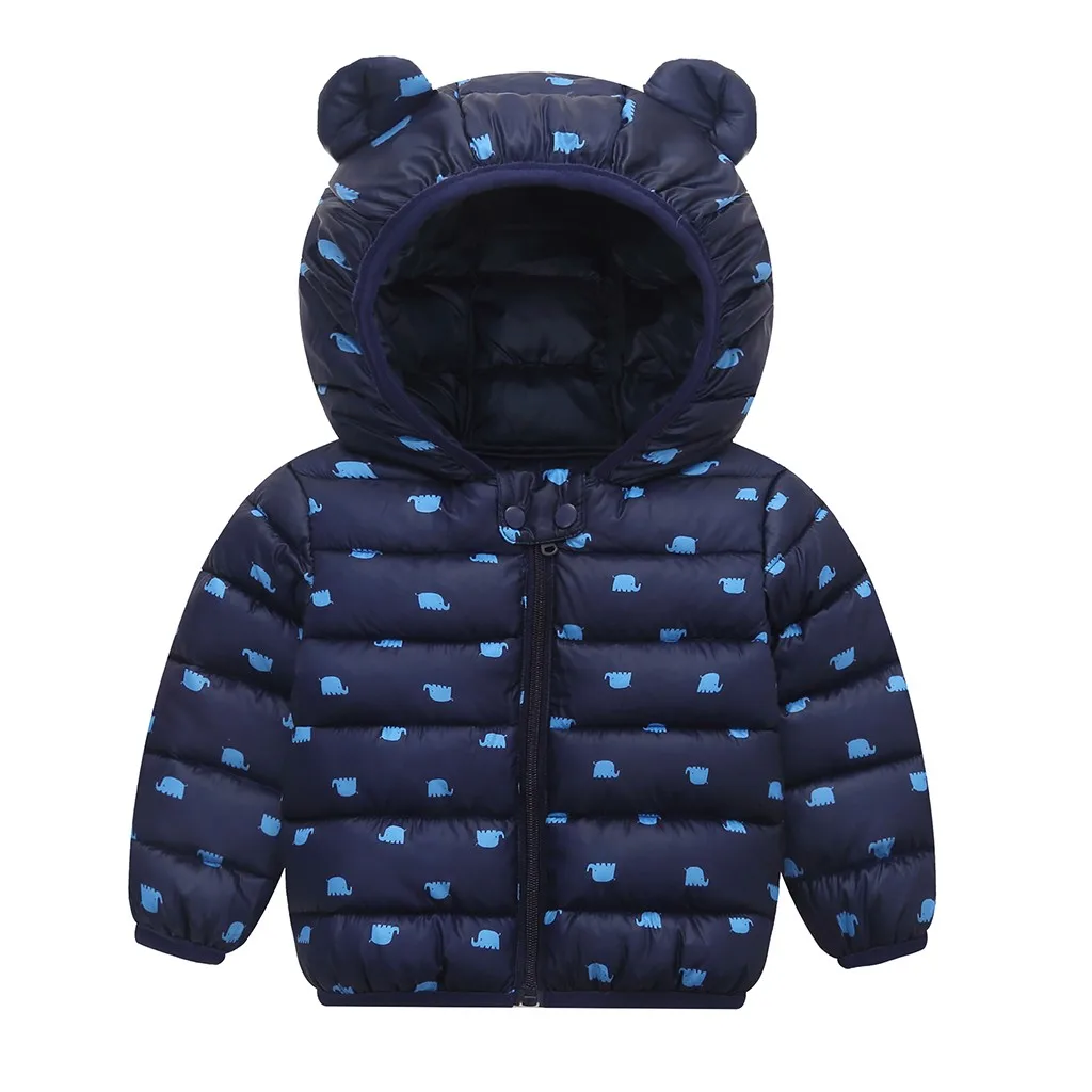 TELOTUNY/ г. Зимнее пальто для малышей ветрозащитная куртка с капюшоном и рисунком ветровка теплые пальто одежда для малышей 904