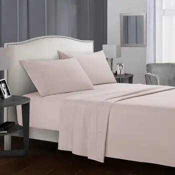 

Solid color Bed sheet sets Flat Sheet Fitted Sheet Pillowcase Queen/ King Size 16 Colors Soft comfortable Bedding Set 4pcs Cover