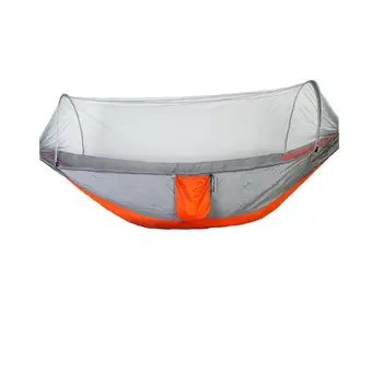 

Camping Hammock with Mosquito Net Parachute Cloth for Double Person Portable Hammock for Camping Hiking Traveling 1pc Gray