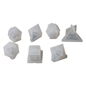 

7 Shapes Dice Fillet Square Triangle Dice Mold Dice Digital Game Silicone Mould