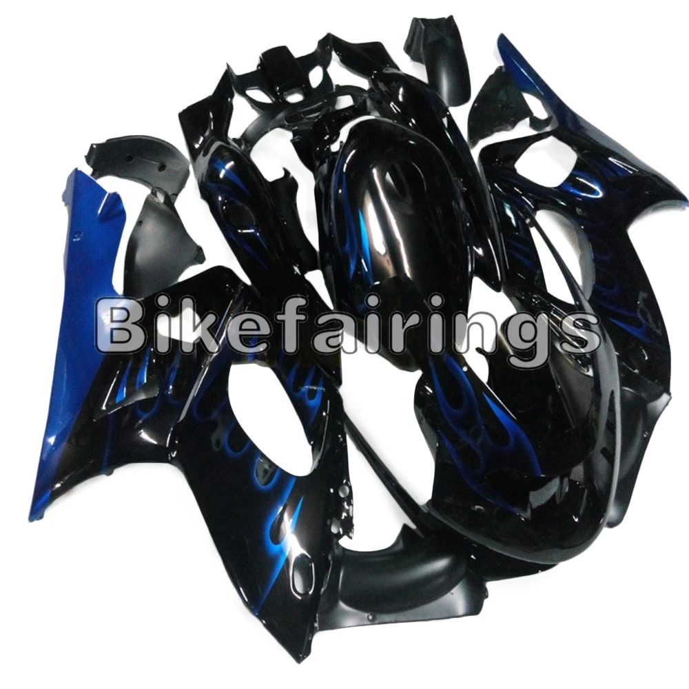 Двигатель кузов комплект для Yamaha YZF600R Thundercat 1997 98 99 00 01 02 03 04 05 06 2007 капоты черно-синий Обтекатели с пламенем