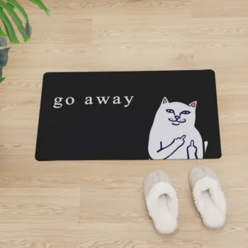 

Go Away Floor Mat PVC Anti-slip kitchen Mat Entrance Doormat Easy To Clean Leather Carpet Soft Rug In The Hallway Funny Mat