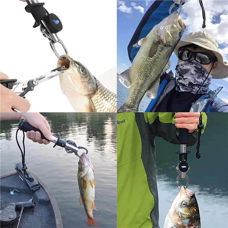 Fishing Gripper Lip Grippers Portable Fishing Lip Gripper Fishing Plier  Hand Grip Gripper With Weight Scale Fishing Accessories - AliExpress