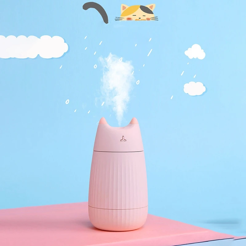 

Cat Shape Humidifier Ultrasonic Essential Oil Diffuser USB 200ML Aromatherapy Air Purifier for Home Car Freshener Mist Maker