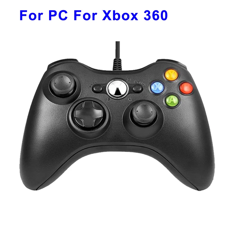 Black for xbox 360 USB проводной Вибрационный геймпад джойстик для ПК игровой контроллер для Windows 7/8/10 не для Xbox 360 джойстика с высоким качеством - Цвет: Black for xbox 360