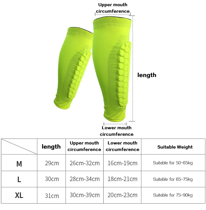 1 шт Профессиональные спортивные футбольные щитки для голени, футбольные леггинсы с Сотами, защита голени от столкновений, рукава для ног