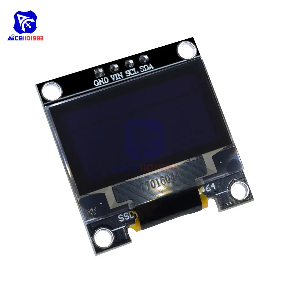 diymore 0.96" 12864 OLED LCD Display Module I2C IIC Serial with Pin for Arduino 51 MSP430 Series STM32/2 CSR IC