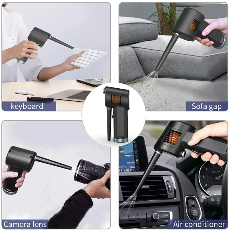 

Compressed Air Duster, New Generation Canned Air, for Computer Keyboard Electronics Cleaning, Reusable Dust Destroyer