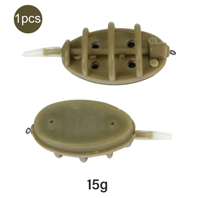 Для рыбалки на карпа, встроенный метод подачи 15/20/25/35g 30/40/50/60 г рыболовные аксессуары для приманки высокое Ёмкость свинцовый грузик приманки - Цвет: 15g