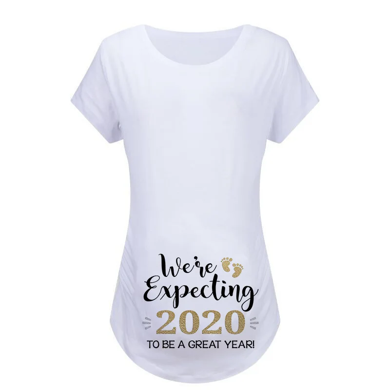 

New Style Baby Loading 2020 Printed Letter Pregnant Women's T-shirt Europe And America Maternity Clothes
