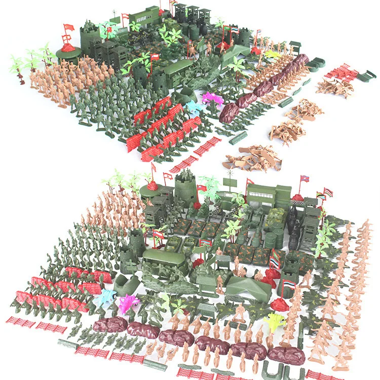 

World War II xiao bing ren 325-Piece Set Military Base Model CHILDREN'S Toy Psychological Sandbox