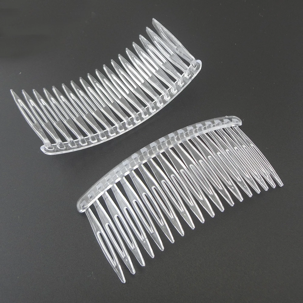 10PCS *9CM 18teeth Clear Plain Plastic Side hair Combs half round bars  DIY bridal hair accessories Handmade headpieces|Women's Hair Accessories| -  AliExpress