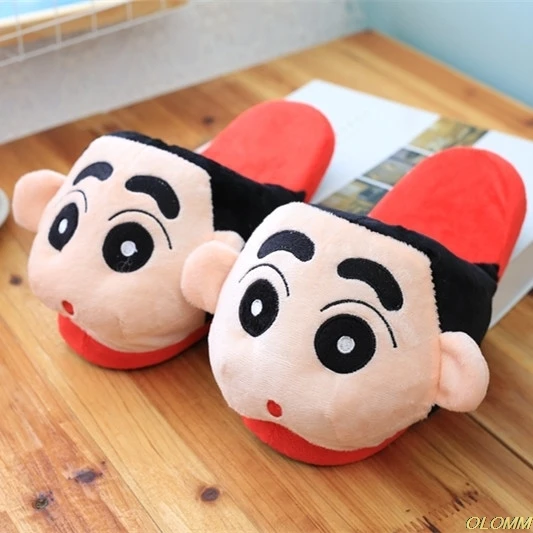 Горячая распродажа; женская зимняя плюшевая обувь Crayon Shin-chan; домашняя обувь; тапочки унисекс в стиле аниме; милый подарок