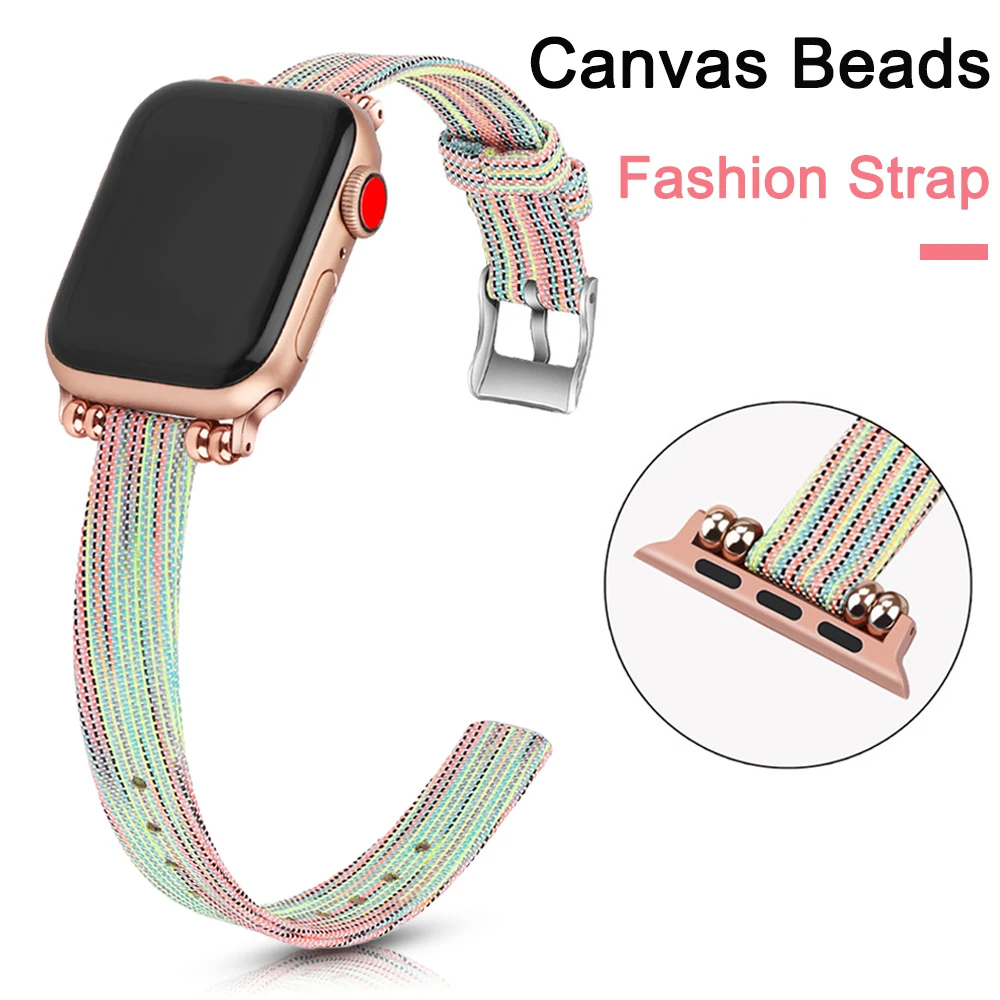 Браслет холщовый для Apple Watch 6 Band SE/5/4/3/2 40/44 мм 38/42 | Наручные часы