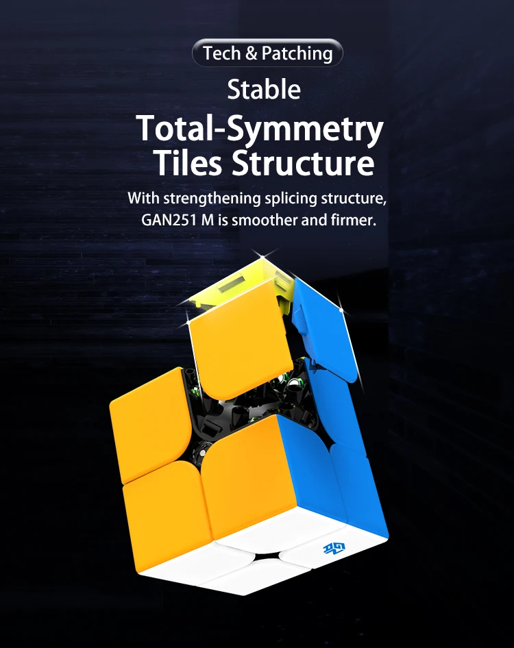 GAN251 M 2x2x2 Магнитный магический куб GAN 251 M 2x2 Магнитный скоростной куб GAN 251 M Magic cubo GANS 2x2x2 Магнитный куб