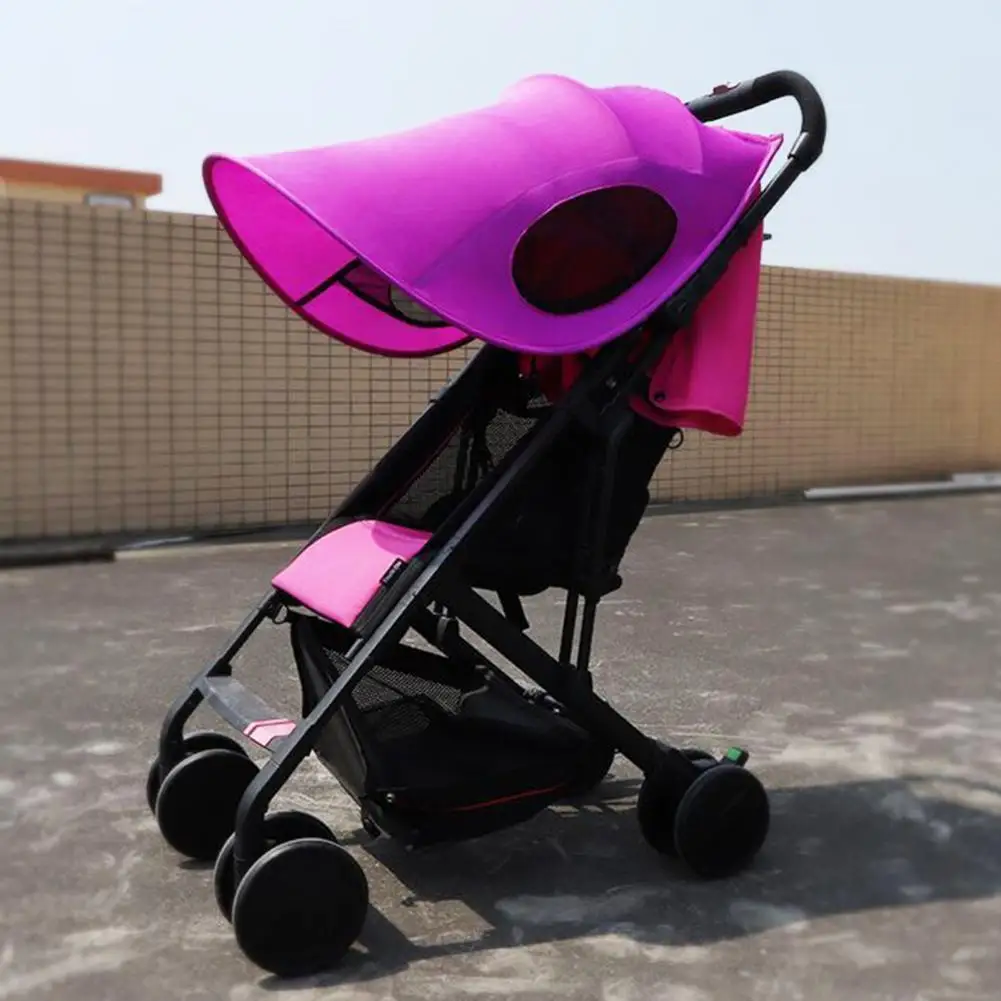 Pink Buggy Stroller Pushchair Sun Protector Shade 