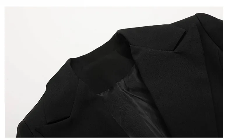 Высококачественные стильные блейзеры, Женская индивидуальная повязка, пальто, Дизайнерские однотонные черные офисные женские элегантные вечерние платья с разрезом на рукавах