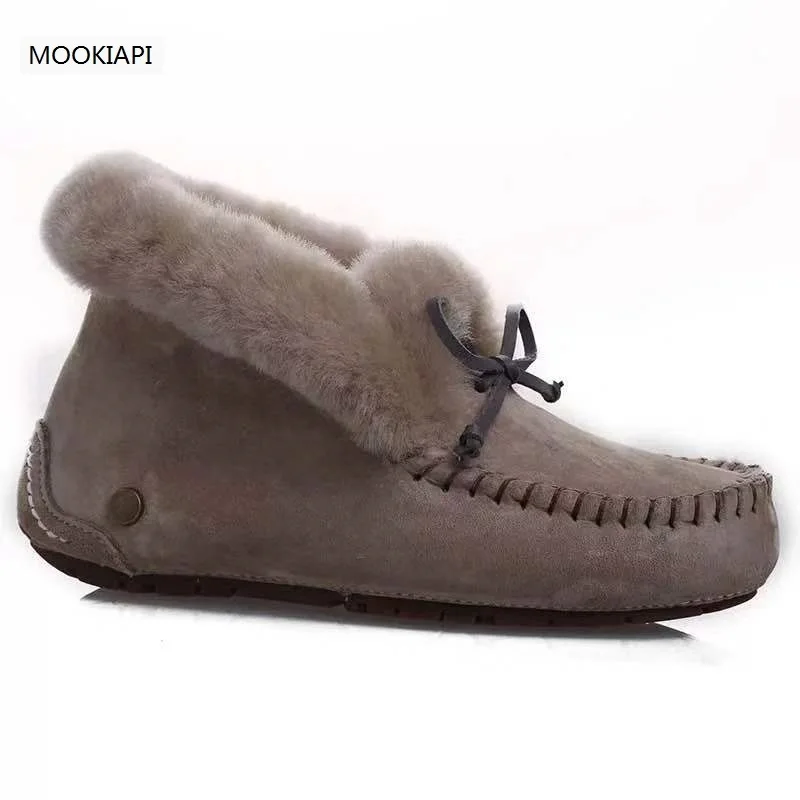 Г. Австралийские самые модные короткие зимние сапоги-трубы на шнуровке настоящая овечья кожа чистая шерсть женская обувь высокого качества