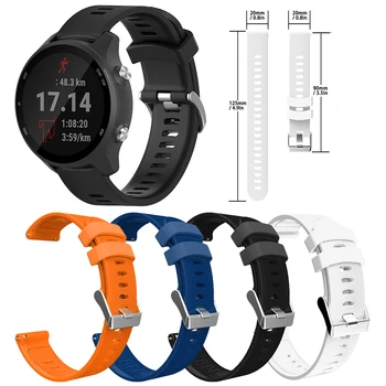 

20mm Silicone Watch Wave Pattern Wrist Band Strap For Garmin Forerunner For 245/245M/645 Approach S40 Made Of Silicone Material