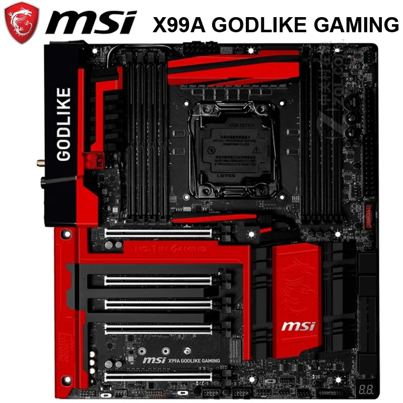 Игровая материнская плата X99 MSI X99A GODLIKE Intel X99 LGA 2011-V3 Core i7 DDR4 128GB PCI-E 3,0 для настольных ПК MSI X99 материнская плата DDR4 Игровая материнская плата X99 MSI X99A GODLIKE Intel X99 LGA 2011-V3 Core i7 DDR4 128GB PCI-E 3,0 для настольных ПК MSI X99 материнская плата DDR4