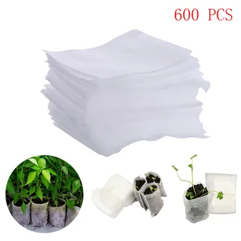 

600Pcs Nursery Pots Seed-Raising Bags Non-woven Fabrics Garden Supply 8x10cm Nursery Bag Planting Bag Nutrition Bag