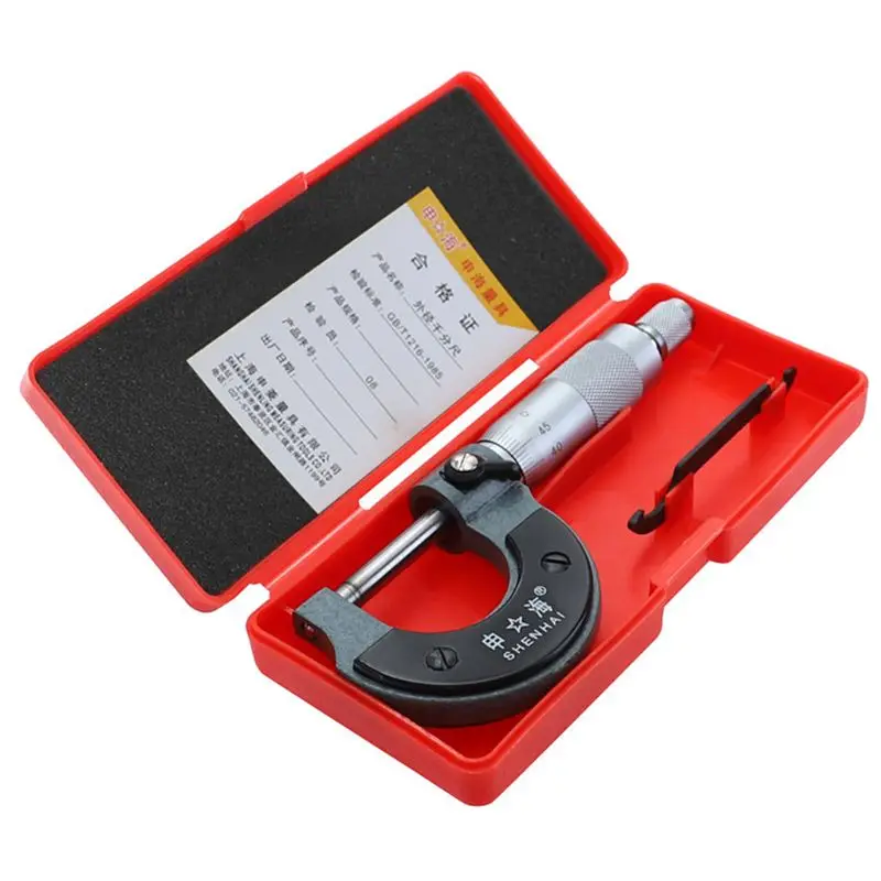

0-25mm 0.01mm Outside External Metric Gauge Micrometer Machinist Measuring with Box Accurate Measuring Tool