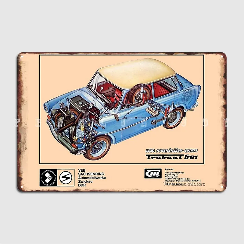 

Trabant 601 Poster Metal Plaque Classic Mural Pub Plaques Tin Sign Poster
