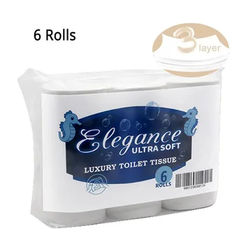 

6/10/12 Rolls 3 Ply Paper Towels Toilet Roll Paper Home Bath Paper Bathroom Hand Towels Household Kitchen Roll Paper Tissue