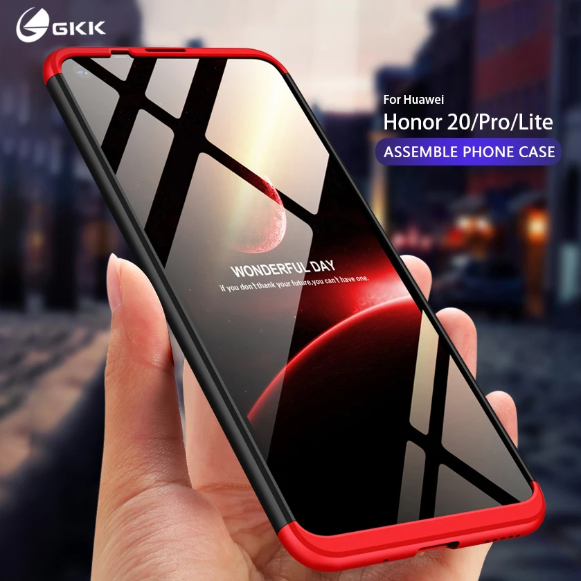 

GKK Original Case for Huawei honor 20 pro lite Case 3 In 1 Anti-knock hard PC Matte cover for honor 20 Pro lite case Coque Funda