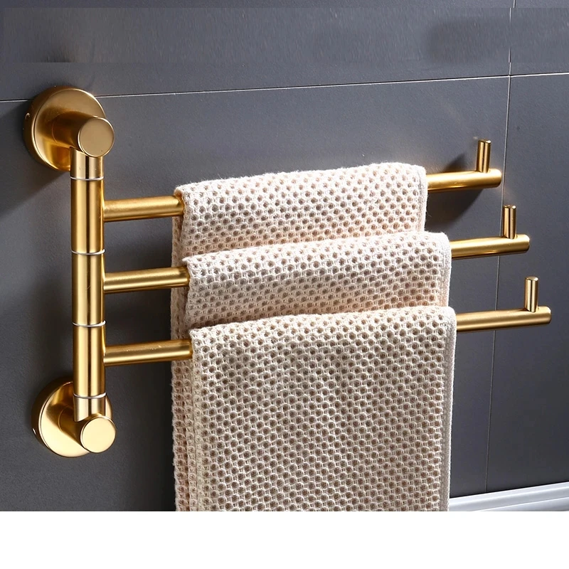 Porte-serviettes mural en laiton finition argent - H17 cm Alpha | Maisons du Monde