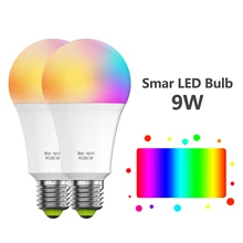 YHW inteligentna żarówka LED WiFi LED żarówki współpracuje z Alexa, Google Home, Multicolor RGBCW LED 80W odpowiednik E26 E27 żarówka do pokoju