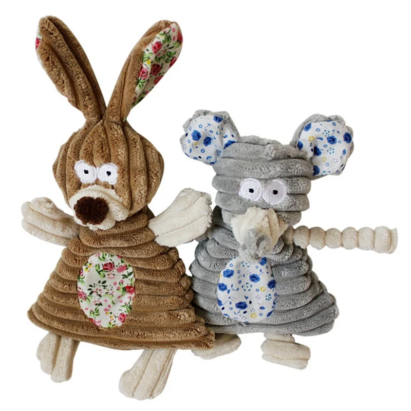 

Plush Cute Rabbit Dog Toys Elephant Stuffed Dog Squeaking Sound Squeaker Chewing Toys Clean Pet Supplies Z