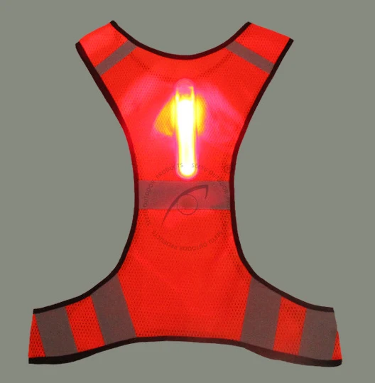 red1 with LED Безопасный мотоциклетный жилет отражательная куртка для мотоциклов безопасность спортивный светодиодный жакет Chaleco Reflectante Moto Riding Chaleco Gilet Moto - Цвет: red1 with LED