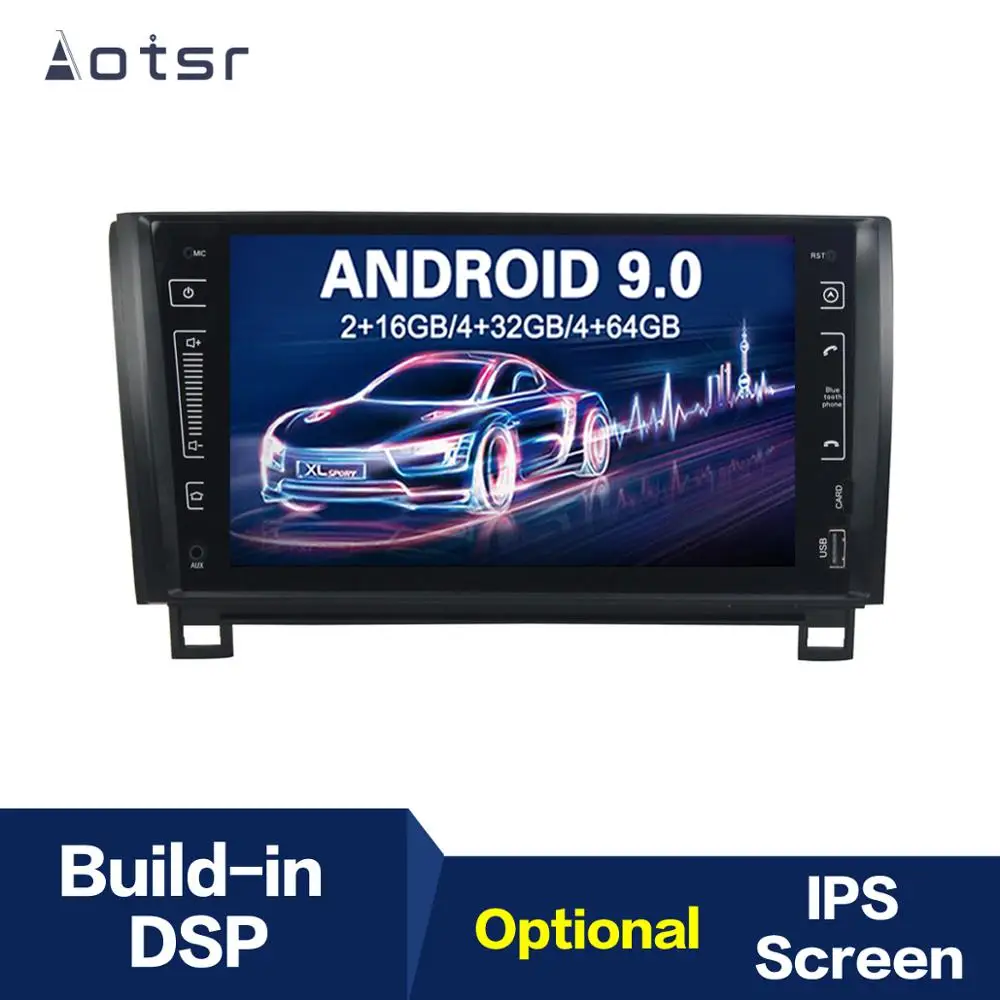 Автомагнитола на Android 9 4 + 64 ГБ DSP GPS навигация для TOYOTA Sequoia Tunda 2007 2013 магнитофон