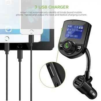 

Hot Onever FM Transmitter Wireless Bluetooth Car Kit Car MP3 Player Stereo Audio Receiver Adapter With USB Charging Port