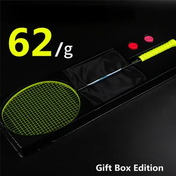 

8U Professional 100% Carbon Badminton Racket 25-27lbs G5 Ultralight Both Defensive Offensive Racquet Training Sports With Bag