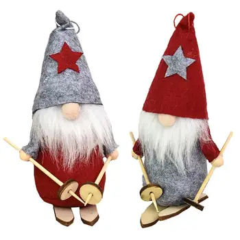 

2pcs Fashionable Exquisite Delicate Xmas Hanging Ornament Christmas Adornment Christmas Doll Pendant for Inside Home Indoor