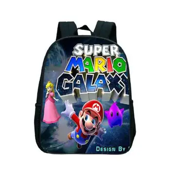 

Super Mario Bros Children Shoulder Backpack Boys Book Bag Kids Kindergarten Backpack Cartoon School Bags Best Gift Rucksack