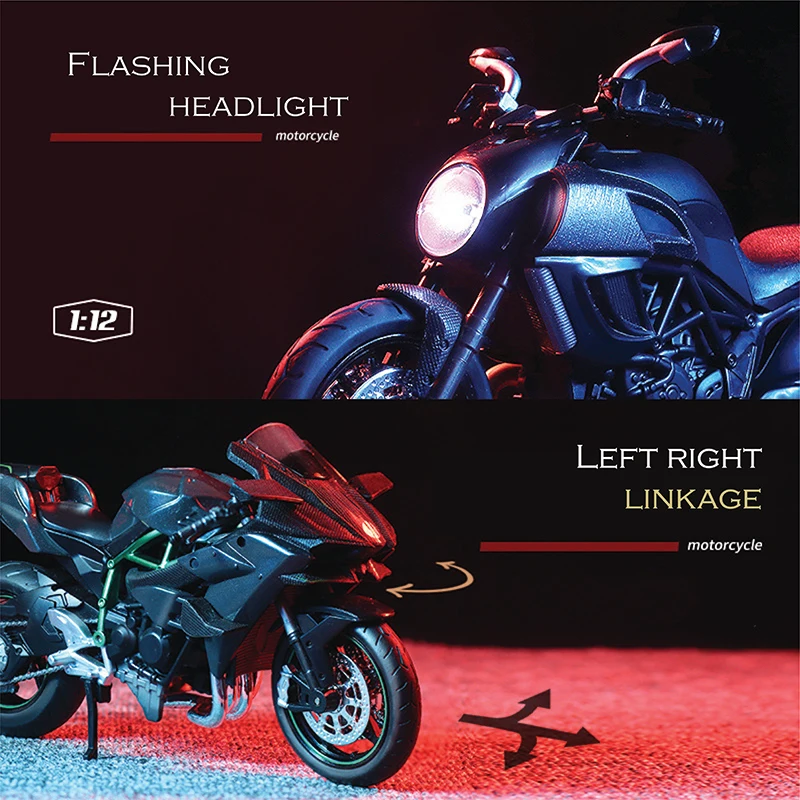 

High quality Ninja H2 R 1:12 hot sale motorcycle toy model alloy simulation children boy locomotive collection ornaments