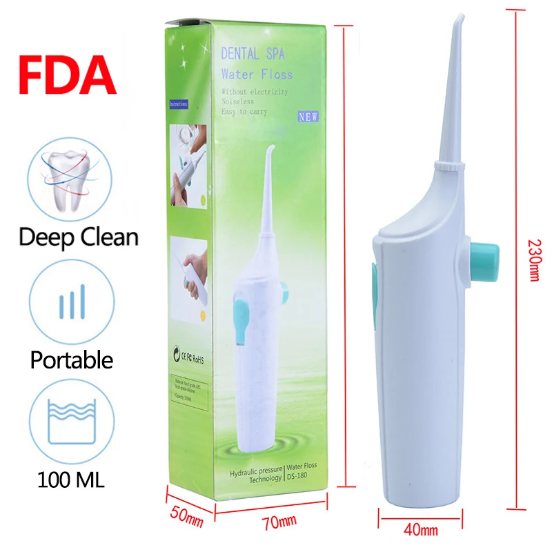 Irrigador de agua Dental portátil, cepillo de dientes con chorro de agua, riego Nasal, mango de agua