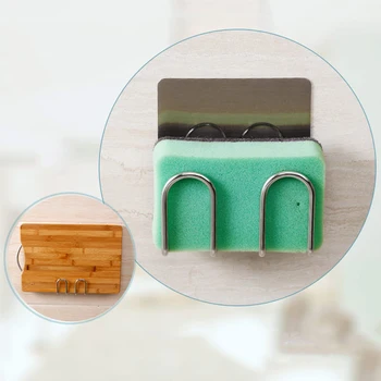 

Sink Sponge Storage Rack Holder Stainless Steel Scrubbers Soap Drying Rack Scouring Pad Drainer Kitchen Organizer