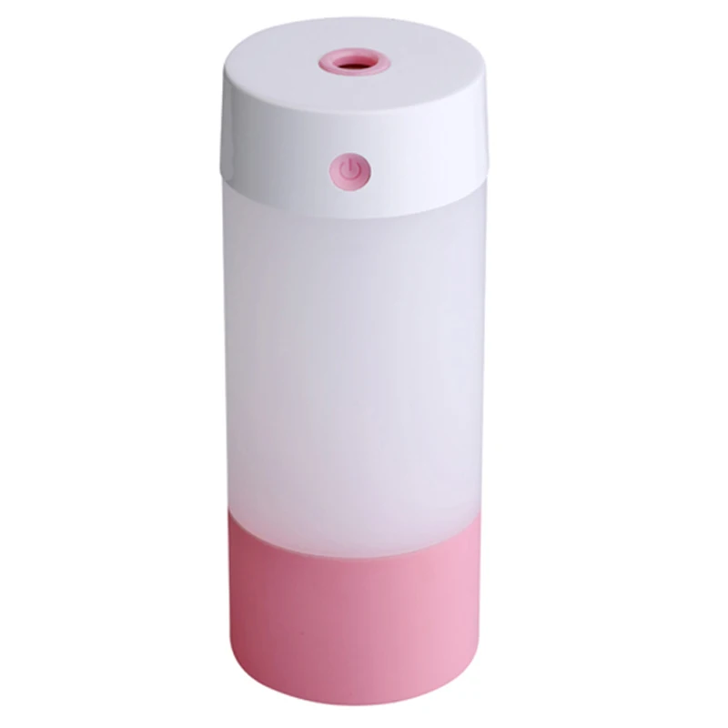 

250Ml Ultrasonic Air Humidifier For Home Car Air Freshener Essential Oil Diffuser USB Humidifier With Led Warm Light Pink