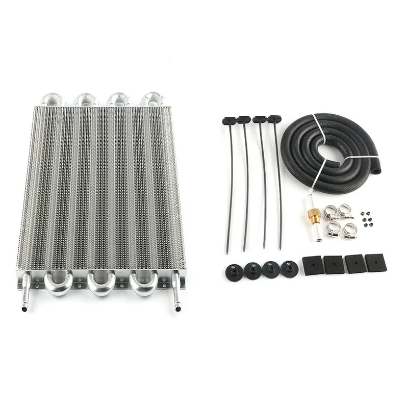 

4/6/8 Row Oil Cooler Kit High Quality Auto-Manual Oil Radiator Aluminum Alloy Converter for Auto Transmission Decrease Universal